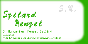 szilard menzel business card